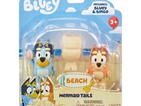 BLUEY BEACH S9 FIGURES 2 PACK - MERMAID TAILS For Sale