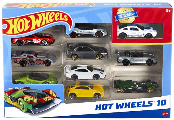 HOT WHEELS BASIC 10 CAR PACK ASST Cheap