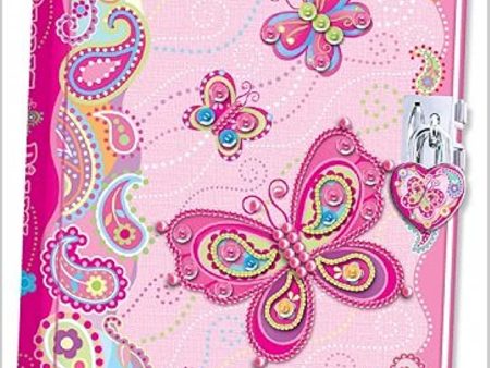 T66412 BUTTERFLY DIARY WITH LOCK For Discount