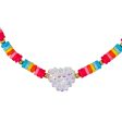 PINK POPPY RAINBOW JEWELLED HEART NECKLACE on Sale