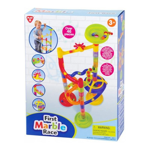 PLAYGO TOYS ENT. LTD. FIRST MARBLE RACE +46PCS Online now