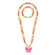 PINK POPPY RAINBOW BUTTERFLY NECKLACE & BRACELET SET Discount