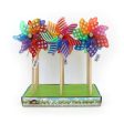 COLOURFUL RAINBOW WINDMILL ON STICK 15CM ASST Cheap