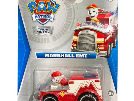 Paw Patrol True Metal Aqua Pups Diecast 1:55 Vehicles (Marshall EMT) Fashion