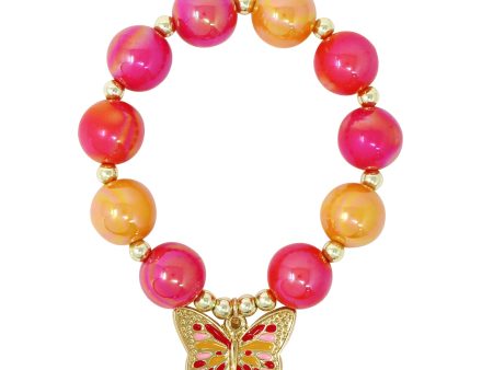 PINK POPPY VIBRANT BUTTERFLY BRACELET Online Sale