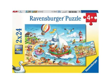 RAVENSBURGER SEASIDE HOLIDAY 2 X 24PC For Cheap