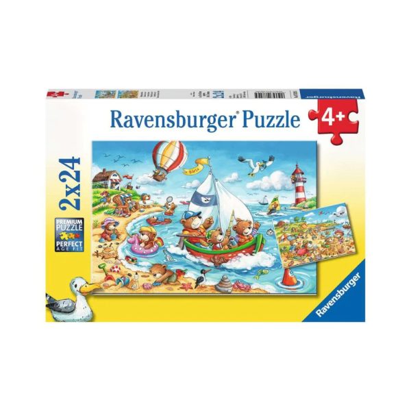 RAVENSBURGER SEASIDE HOLIDAY 2 X 24PC For Cheap