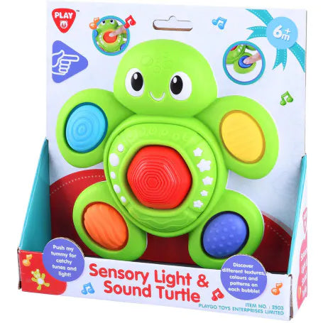 PLAYGO TOYS ENT. LTD. SENSORY LIGHT & SOUND TURTLE B O Discount