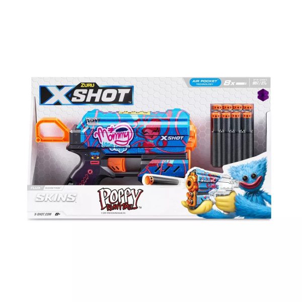 ZURU XSHOT SKINS FLUX POPPY PLAYTIME GAMETIME Hot on Sale